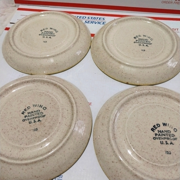 PÉPE Pattern By Red Wing Mid-Century China Saucer Plates (Set Of 6) 1962-1963 - Picture 3 of 6